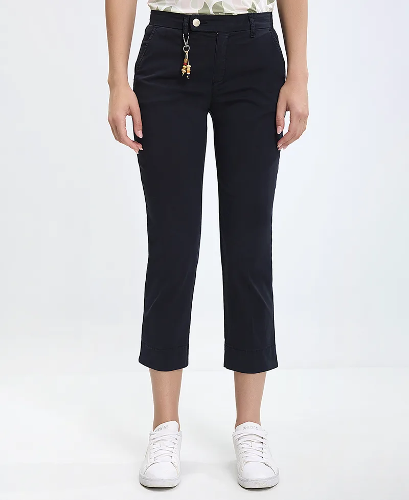 Γυναικείο Παντελόνι Regular Fit με Cropped Μήκος