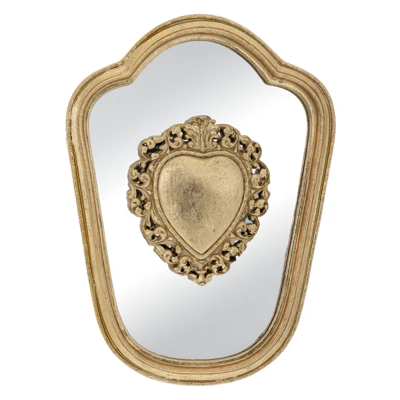 Καθρέπτης Τοίχου Polyresin Χρυσός Καρδιά 19x2x26εκ. iliadis 89028 (Υλικό: Polyresin, Χρώμα: Χρυσό ) - Iliadis - il_89028