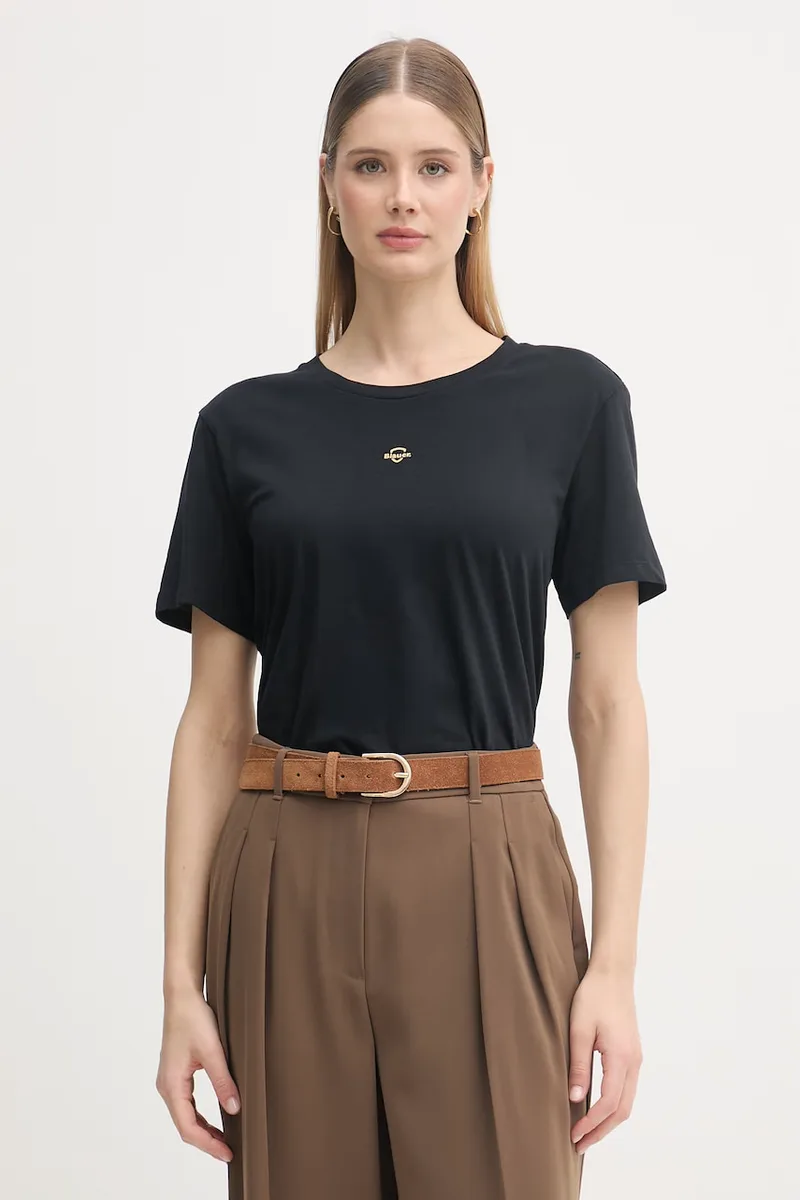 Blauer t-shirt γυναικείο βαμβακερό PUMPIES