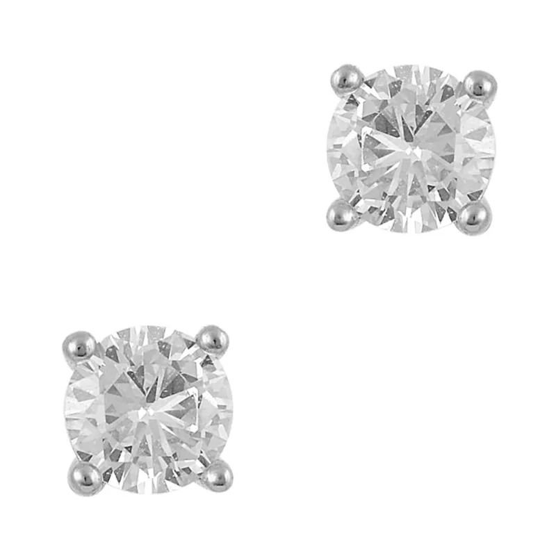Σκουλαρίκι Ασημένιο 925 Καρφωτό με zircon 7mm PRINCE, κωδ SC005-1