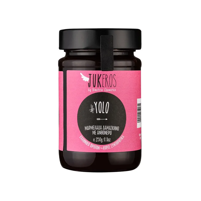 Μαρμελάδα Δαμάσκηνο με Ροδόνερο - Jukeros - 250gr Gluten Free Lactose Free Vegan Ελλάδα