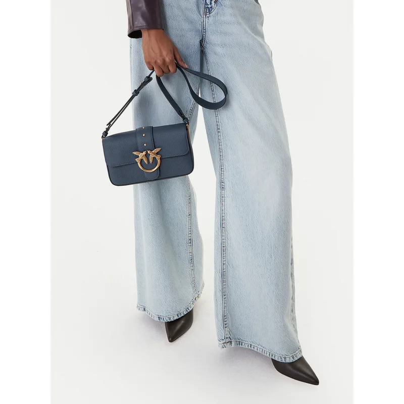 Τσάντα PINKO Love One Mini Slouchy Fl Al 25-26 104340 A2OX Σκούρο μπλε