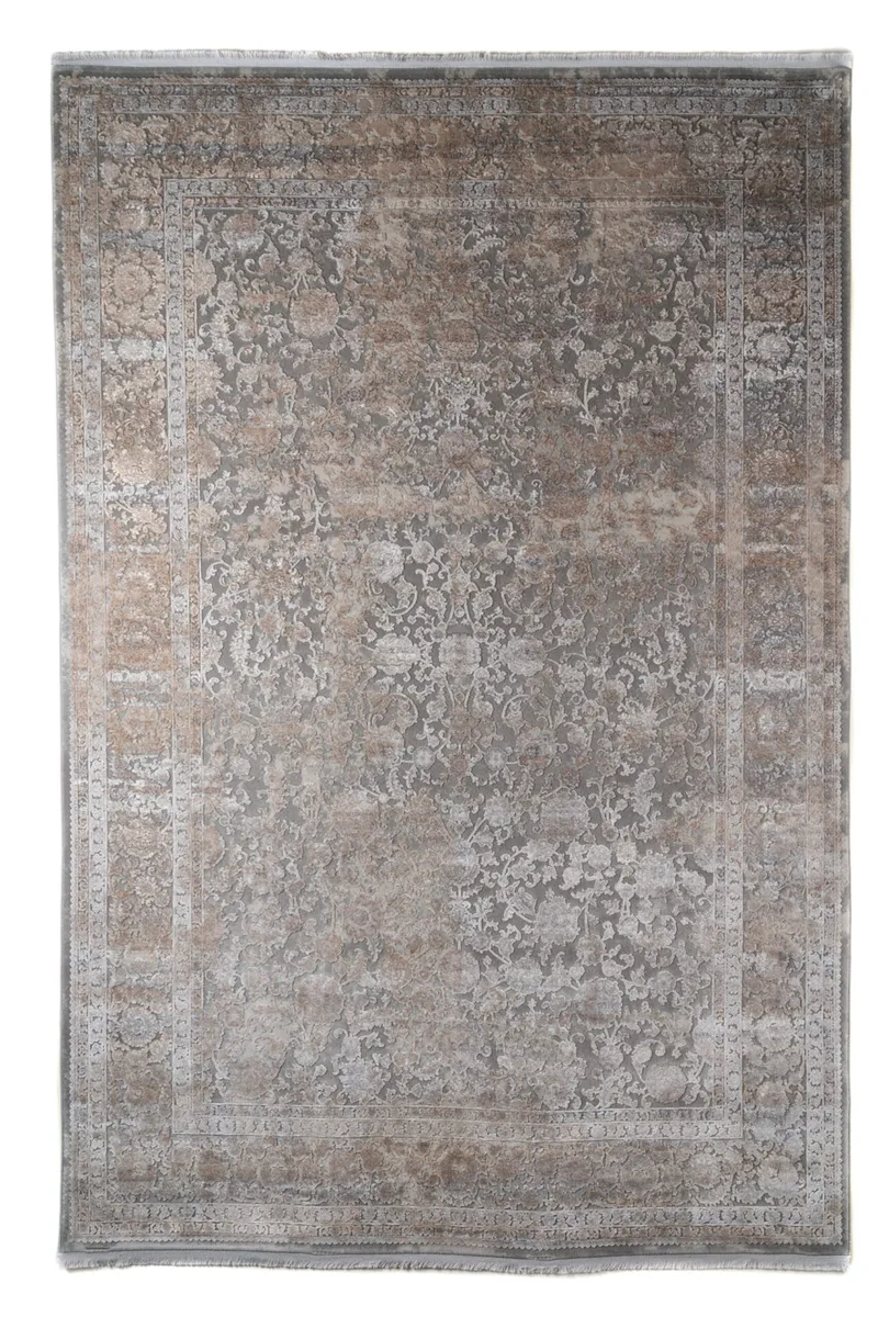ΧΑΛΙ LUXURIOUS SILK 6793 GREY BEIGE - Klonaras Home Fashion 160cmx230cm