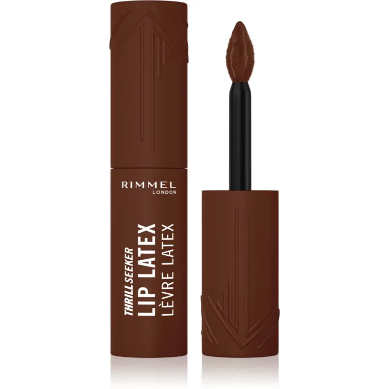 Rimmel Thrill Seeker Lip Latex υγρό κραγιόν απόχρωση 600 Cappuccino Deep 6 ml