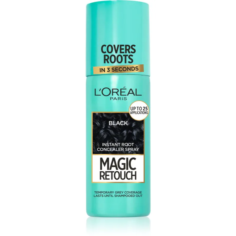 L’Oréal Paris Magic Retouch σπρέι για άμεση κάλυψη της ρίζας απόχρωση Black 75 ml