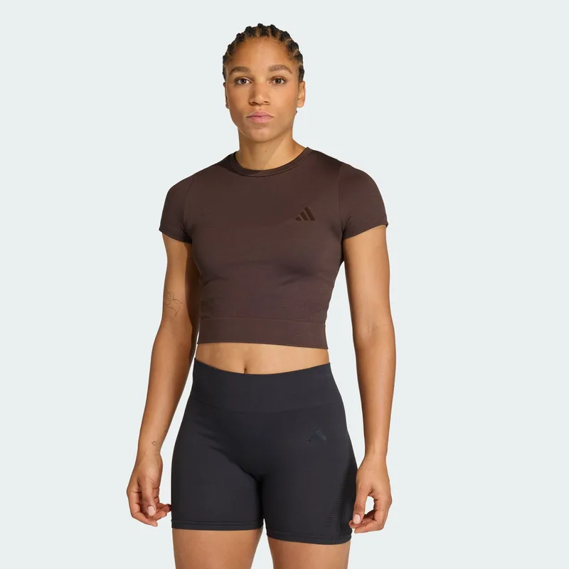 adidasorkout Essentials Knit Γυναικείο Cropped T-Shirt (9000265029_90436)