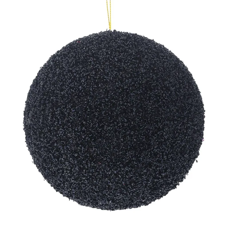 Χριστουγεννιάτικη Μπάλα Polyfoam Μαύρη Glitter 10εκ. iliadis 83515 (Σετ 12 Τεμάχια) (Χρώμα: Μαύρο, Υλικό: Polyfoam) - Iliadis - il_83515
