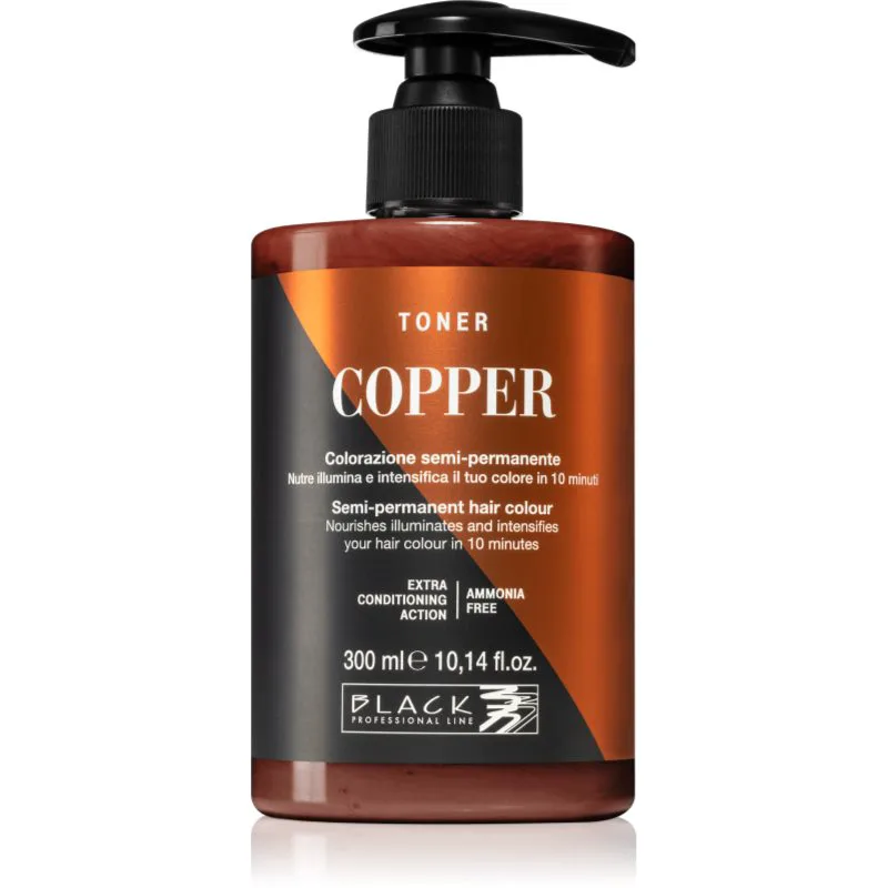 Black Professional Line Toner τονωτικό χρώματος μαλλιών για φυσικές αποχρώσεις Copper 300 ml