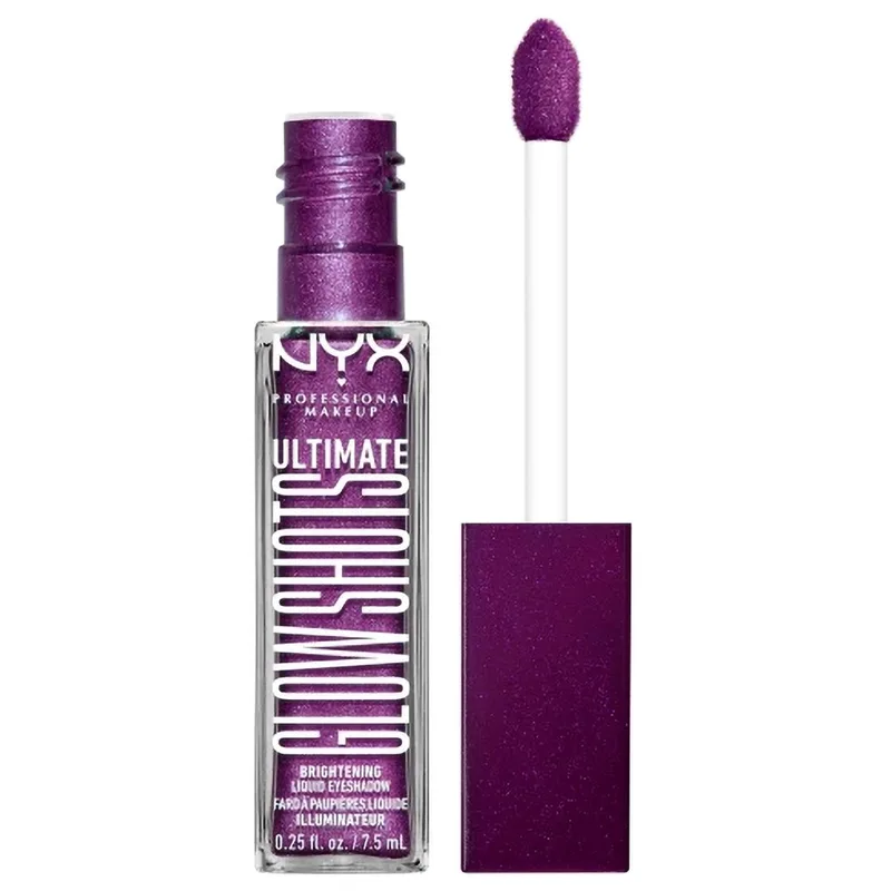 Nyx Professional Makeup Ultimate Glow Shots Liquid Eye Shadows 7,5ml Υγρή Σκιά Ματιών για Λάμψη Έως & 12 Ώρες Διάρκεια 1 Τεμάχιο - Feelin Grape