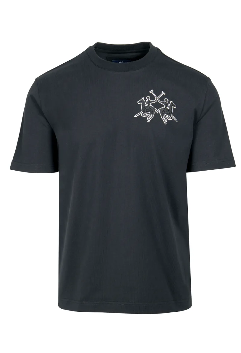 ΑΝΔΡΙΚΟ T-SHIRT LA MARTINA ΚΟΝΤΟΜΑΝΙΚΟ ΜΑΥΡΟ
