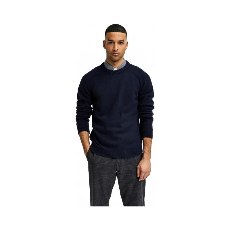 Πουλόβερ Selected Wool Jumper New Coban - Sky Captain Kelp