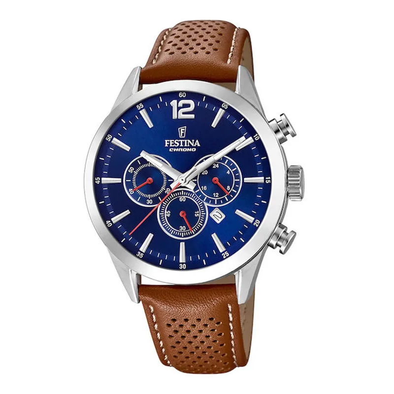 FESTINA Chronograph Brown Leather Strap F20542/3