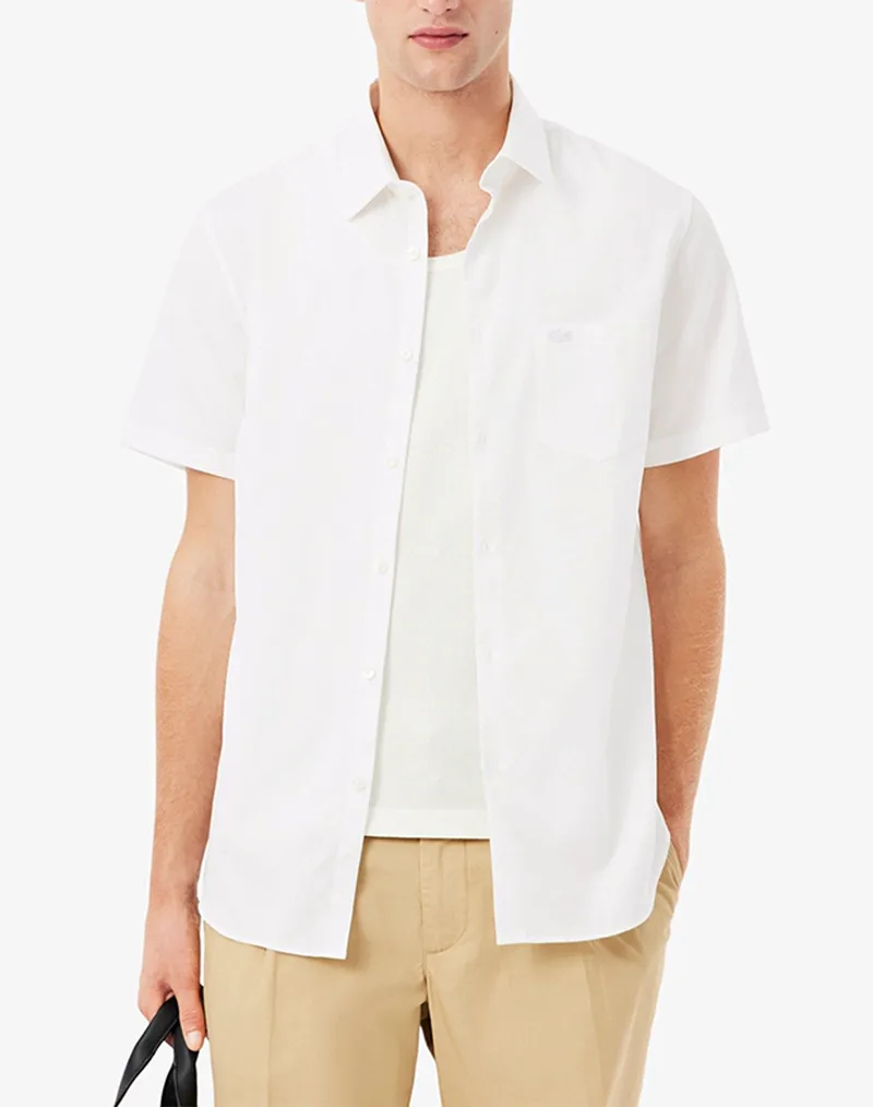 LACOSTE ΠΟΥΚΑΜΙΣΟ ΚΜ SHIRT SS 3CH8528-001 White