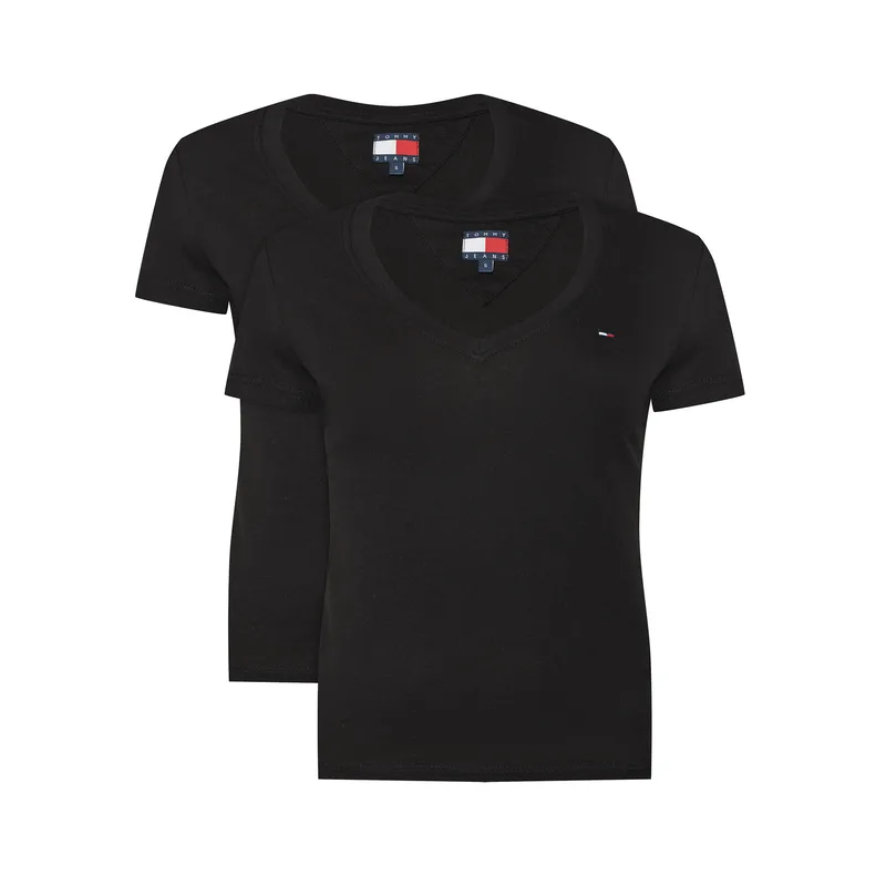 Tommy Jeans Σετ t-shirts DW0DW21367 Μαύρο Slim Fit
