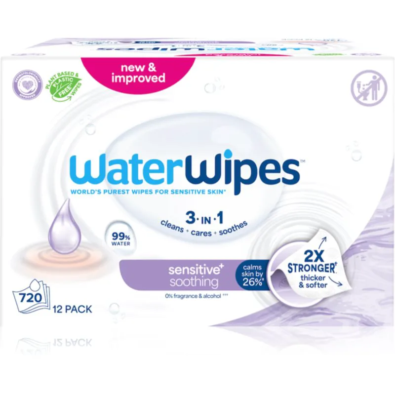 WaterWipes Soothing Clean παιδικά απαλά υγρομάντηλα 12x60 τμχ