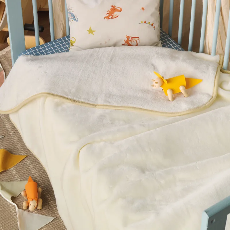 Κουβέρτα Βελουτέ Αγκαλιάς 80x100 Kentia Notte 00 Off White
