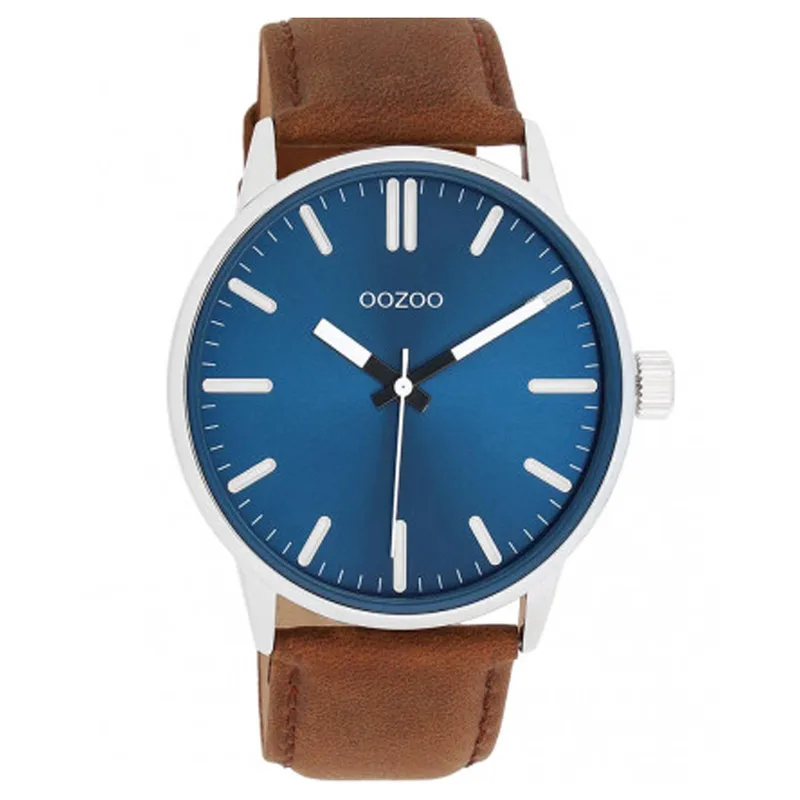 Ρολόι Ανδρικό Brown Leather Strap C11400 Oozoo