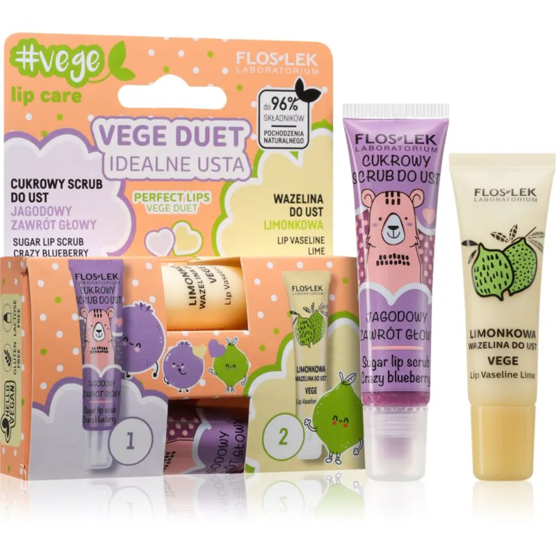 FlosLek Laboratorium Vege Duet σετ για τα χείλη 2 τμχ