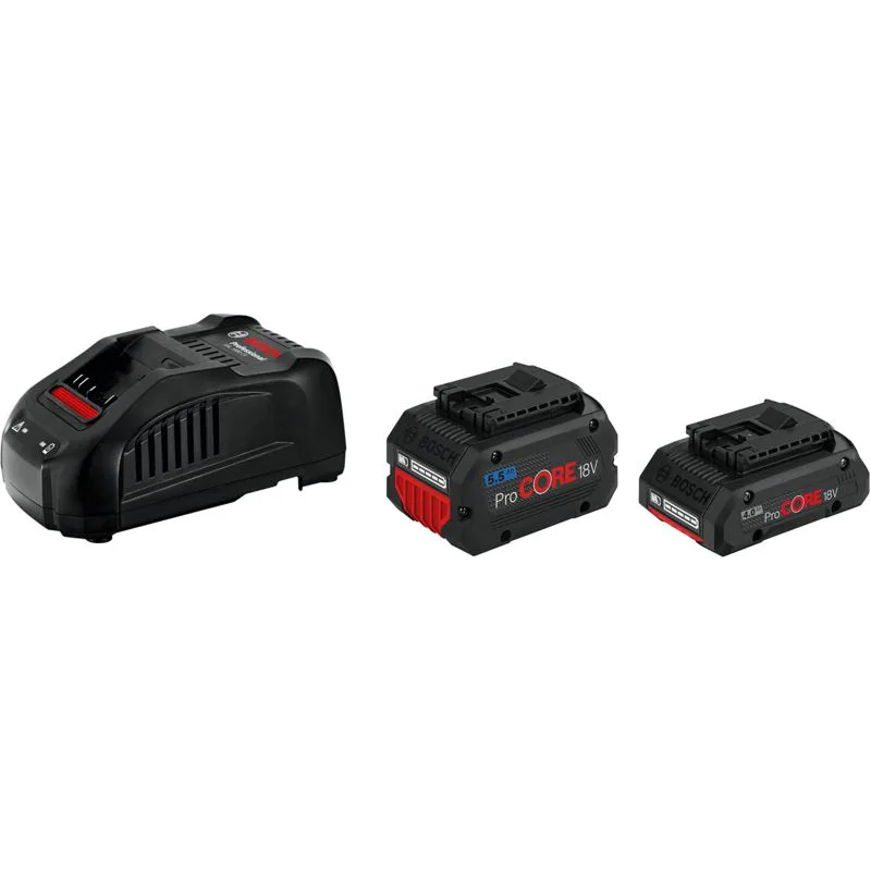 Bosch ProCORE Battery Kit 18V 4.0 Ah + 5.5 Ah with GAL 1880 CV Charger