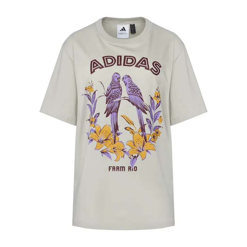 adidas T-Shirt FARM Graphic JV8610 Γκρι Regular Fit