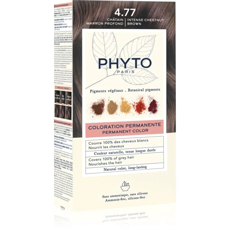Phyto Color βαφή μαλλιών χωρίς αμμωνία απόχρωση 4.77 Intense Chestnut Brown 1 τμχ