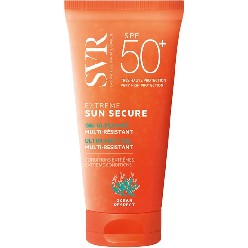 SVR Sun Secure Spf50+ Extreme Ultra Mat Gel Αντηλιακό Προσώπου Πολύ Υψηλής Προστασίας σε μη Λιπαρή Μορφή Τζελ Ανθεκτικό στο Νερό & στον Ιδρώτα 50ml