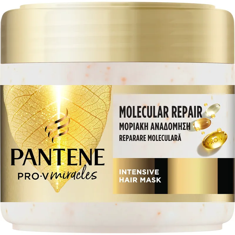 Pantene Pro-V Miracles Molecular Bond Repair Intensive Hair Mask Μάσκα Εντατικής Μοριακής Αναδόμησης για Φθαρμένα & Ταλαιπωρημένα Μαλλιά 300ml