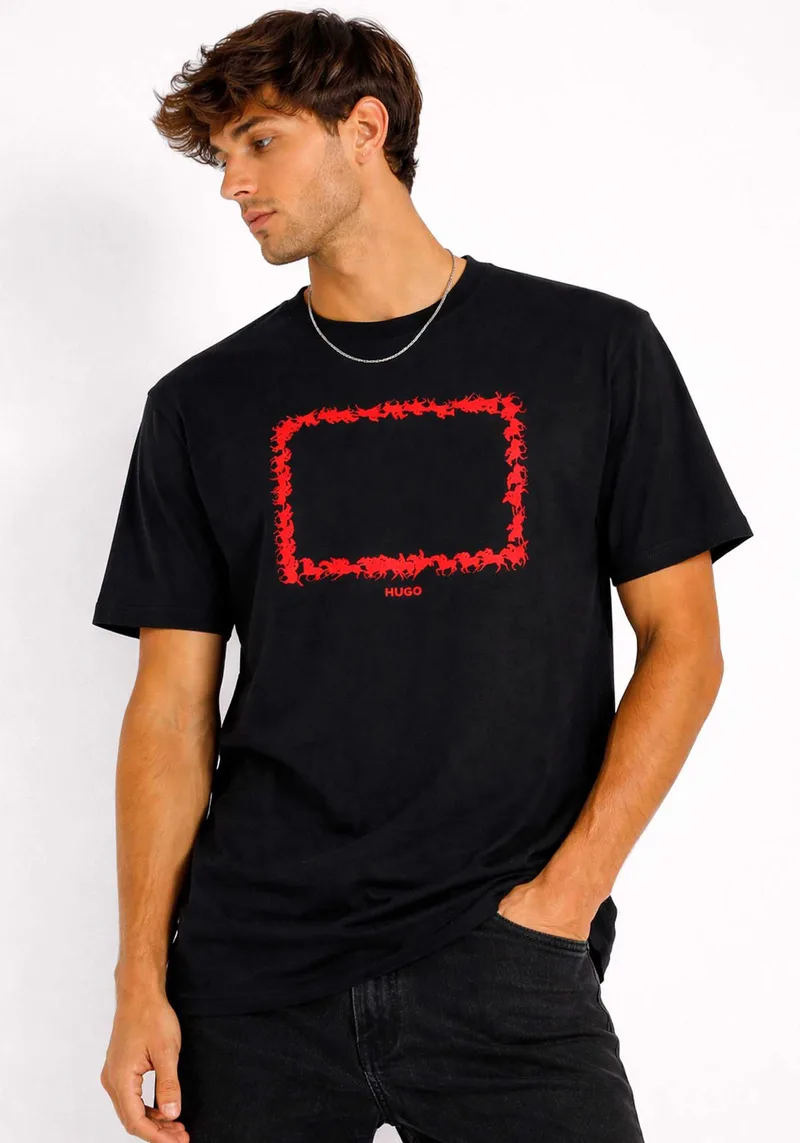 HUGO Κοντομάνικη T-shirt Duhorse - 50557684 001 Black
