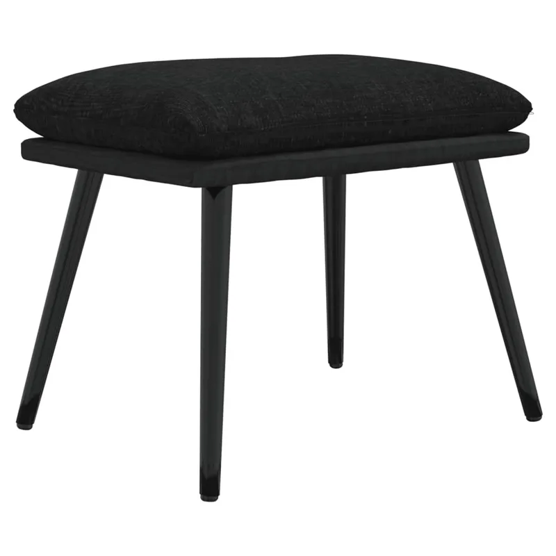 vidaXL Υποπόδιο Μαύρο 45x29,5x35 εκ. Ύφασμα & Συνθετικό Δέρμα