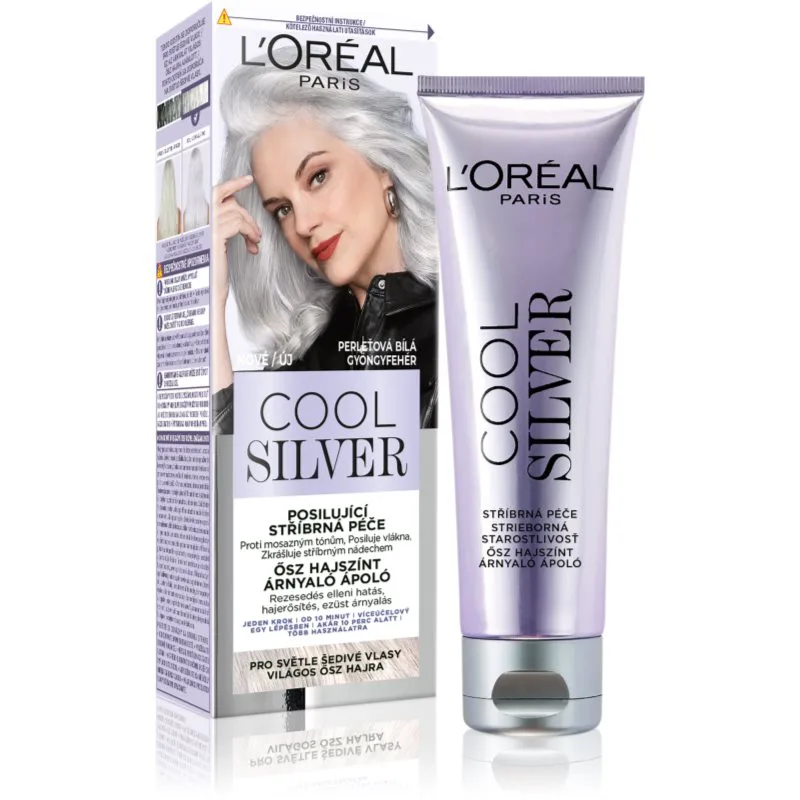 L’Oréal Paris Cool Silver βαφή μαλλιών απόχρωση Pearly White 2 1 τμχ