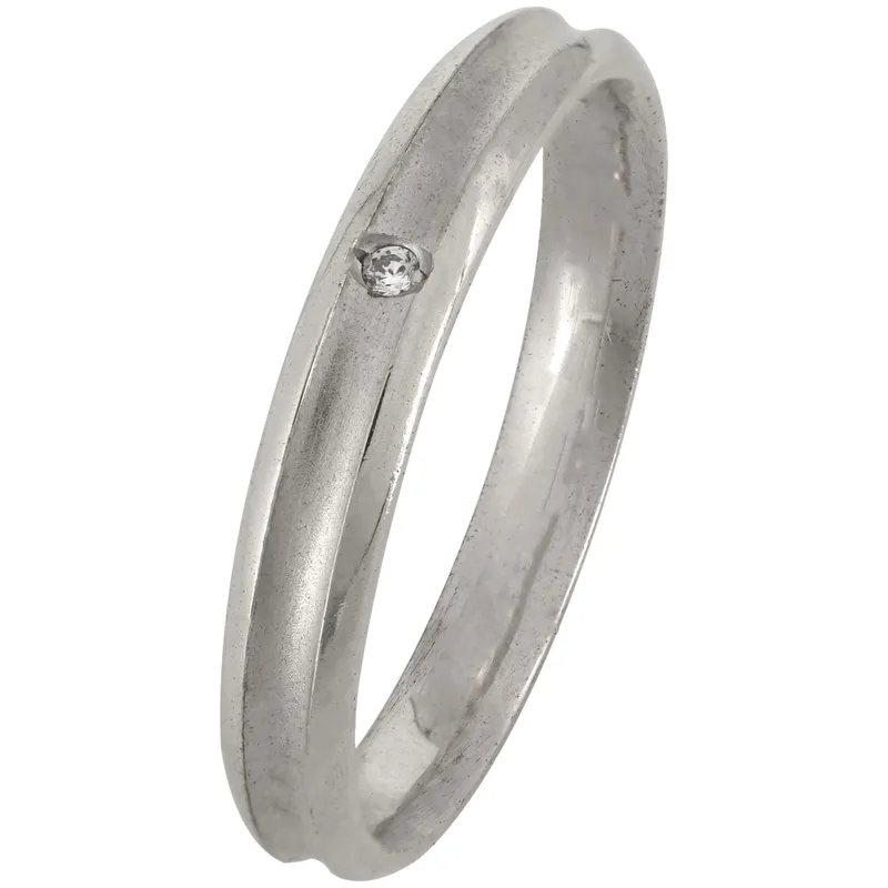 Λευκόχρυση Βέρα Γάμου με ή χωρίς Πέτρες WR172W k9 diamonds
