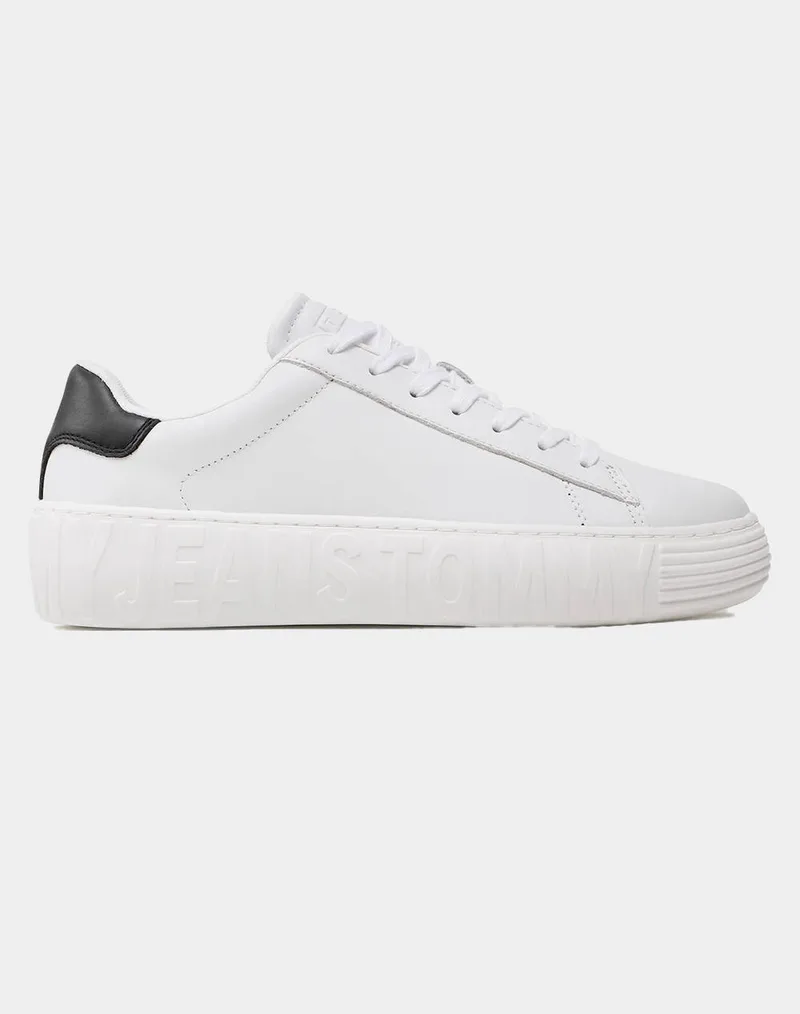 TOMMY JEANS LEATHER OUSOLE EM0EM01159-YBR White