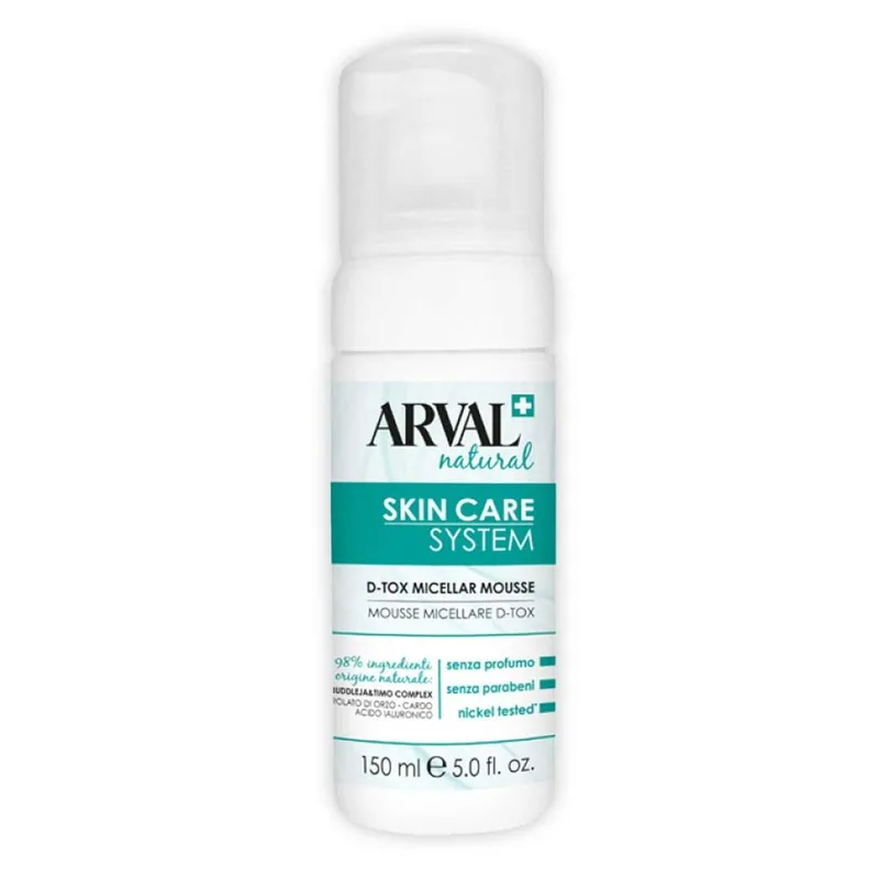 Arval natural skincare system d-tox micellar mousse 150 ml