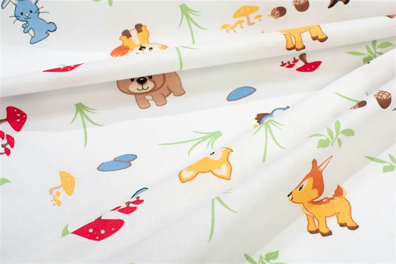 Πάνα Χασές Bebe Φανελένια 80x80εκ. Forest Animals 070 White-Sky Blue DimCol