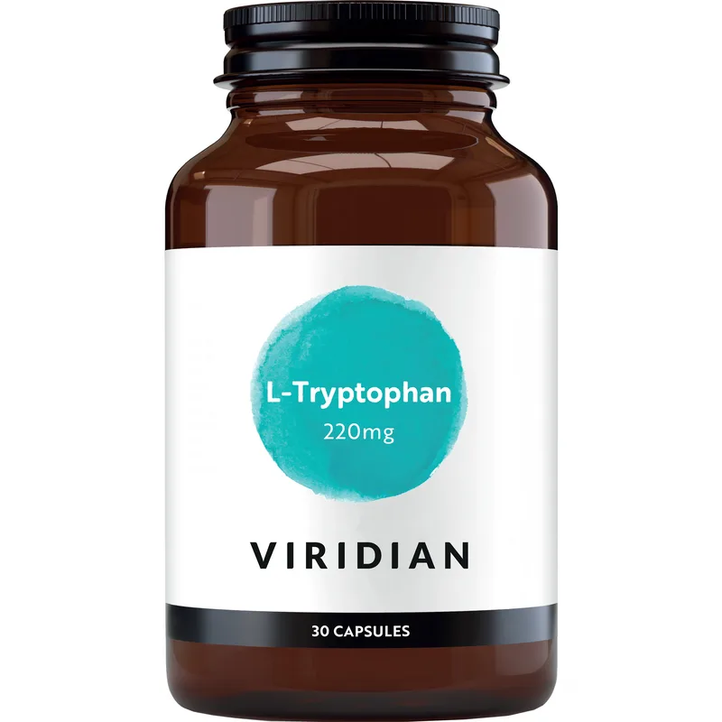 Viridian L-Tryptophan 220mg Συμπλήρωμα Διατροφής Αμινοξέος L-τρυπτοφάνης για τη Βελτίωση της Διάθεσης & Καλύτερο Ύπνο 30caps