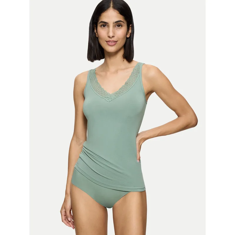 Triumph Τοπ Feel Of Modal 10221637 Πράσινο Slim Fit
