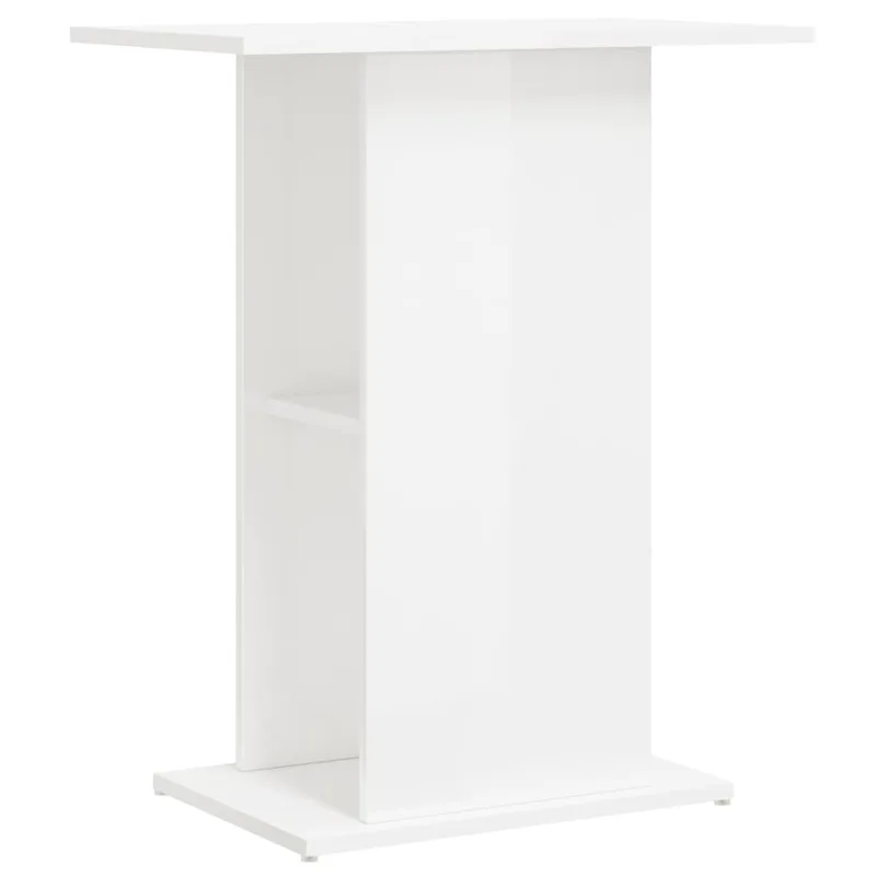 vidaXL Βάση Ενυδρείου Γυαλ. Λευκό 60,5x36x72,5 εκ. Επεξεργασμένο Ξύλο