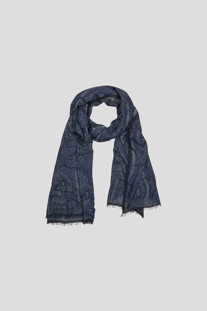 ETRO Ανδρικό Μπλε Paisley Scarf