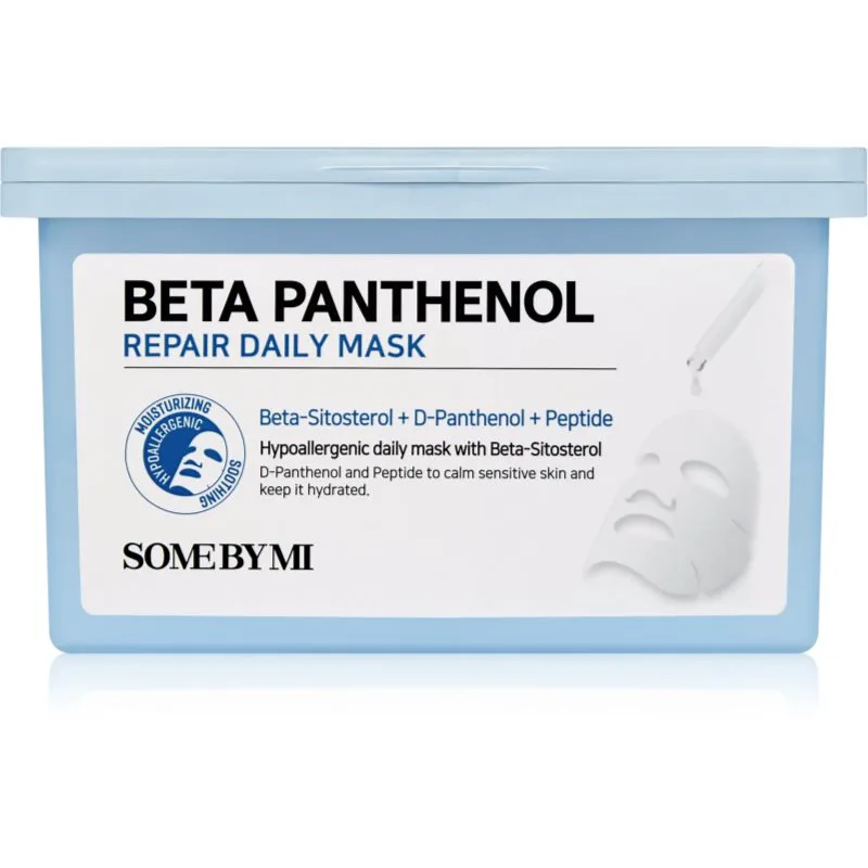 Some By Mi Beta Panthenol Repair Daily Mask καταπραϋντική υφασμάτινη μάσκα μεγάλη συσκευασία 30 τμχ