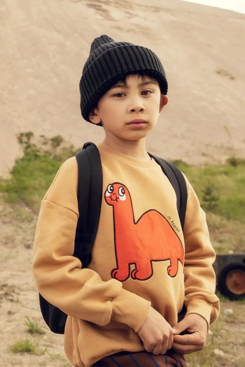 Mini Rodini Παιδική βαμβακερή μπλούζα Mini Rodini Dino