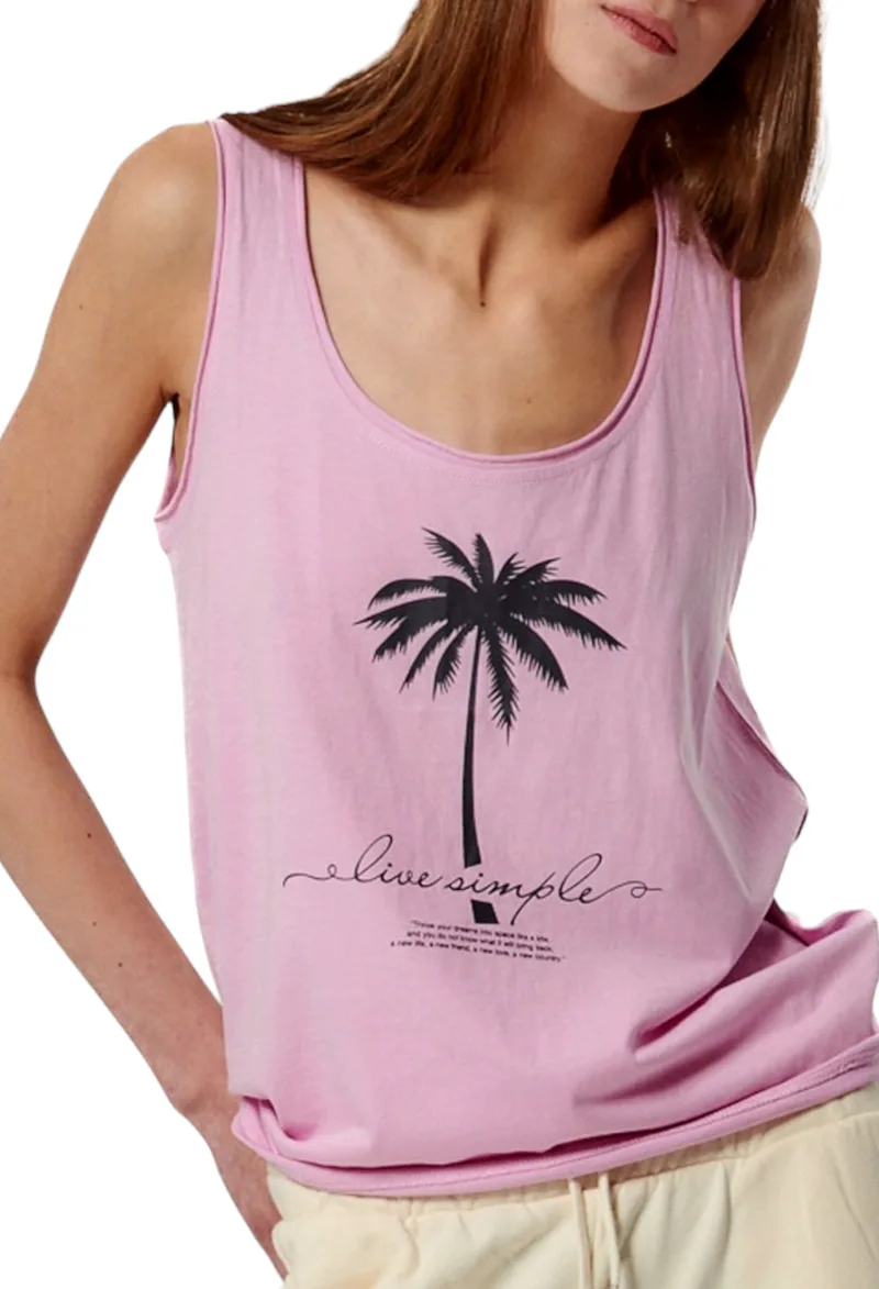Μπλούζα Αμάνικη Body Action Regular Fit Beach 041424-13C Γυναικείο