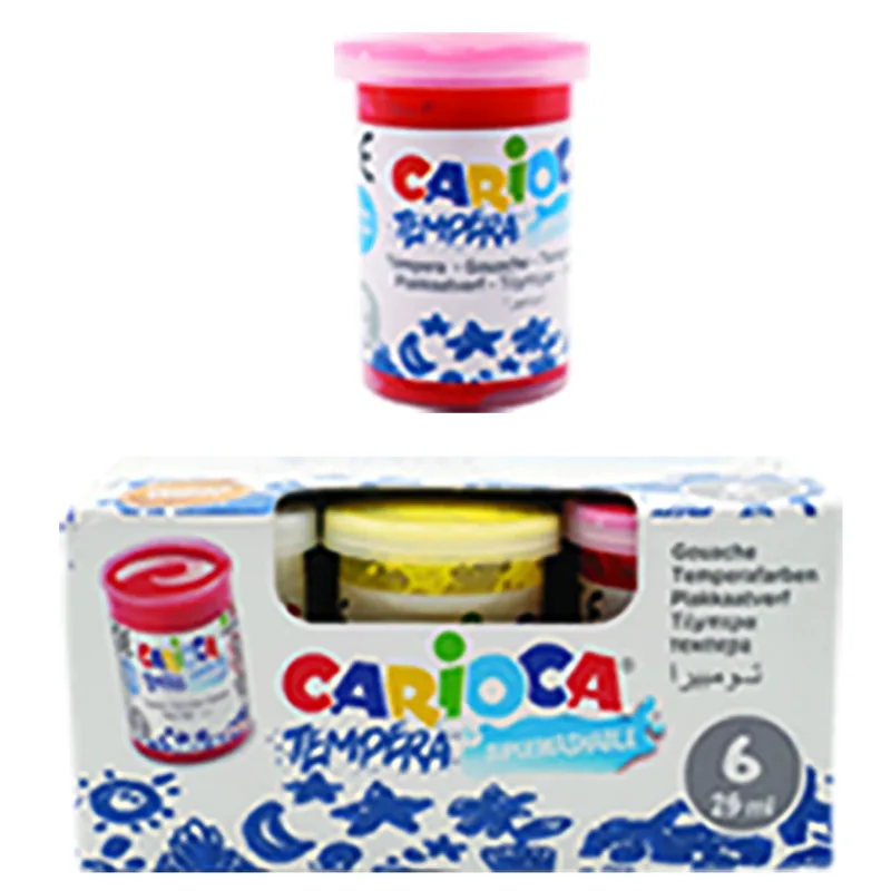 Δακτυλομπογια-Τεμπερα Σετ 6 Χρωμάτων CARIOCA - CARIOCA - 60-199
