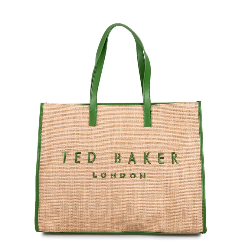 Ted Baker Pallmer Faux Raffia Large Icon 284036 Πράσινο