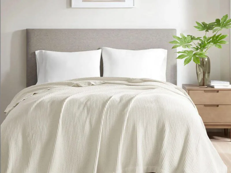 Κουβέρτα Πικέ 320gsm Βαμβακερή Hotel Γαρύφαλλο - Εκρού, 180x240