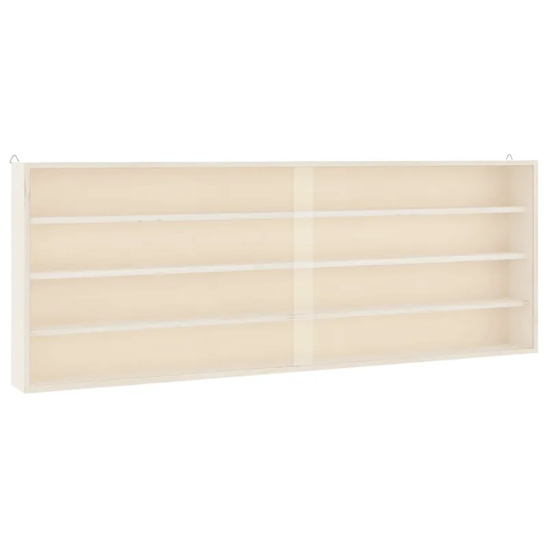 vidaXL Ξύλινη συλλεκτική βιτρίνα με πόρτες 100x8,5x37 εκ.