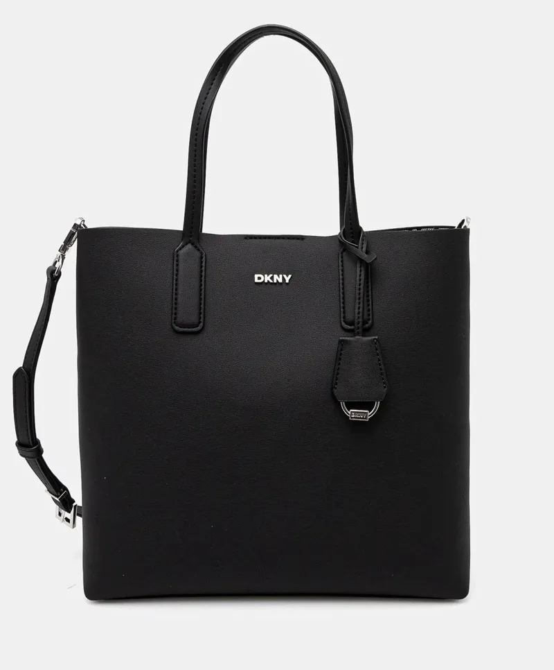DKNY TOTE HANDBAG SAIGE R44AYI41 71Y1 BSV_BLACK/SILVER