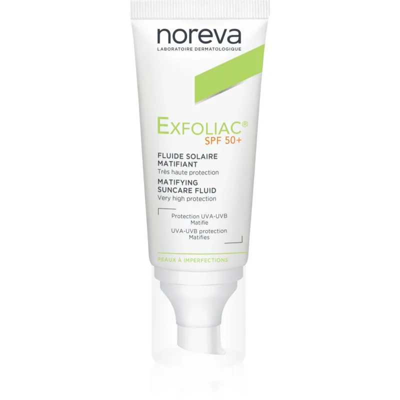 Noreva Exfoliac Mattifying Suncare Fluid SPF 50+ προστατευτικό ματ υγρό προσώπου SPF 50+ 40 ml