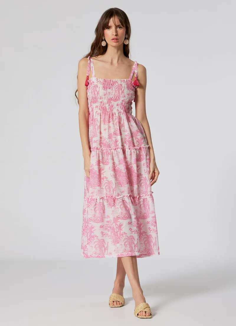 WOMEN'S DRESS JUNGLE PINK