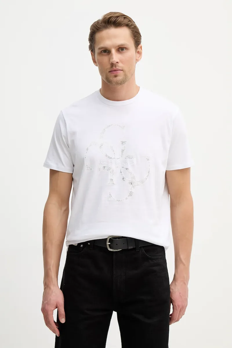 Guess Βαμβακερό μπλουζάκι Guess