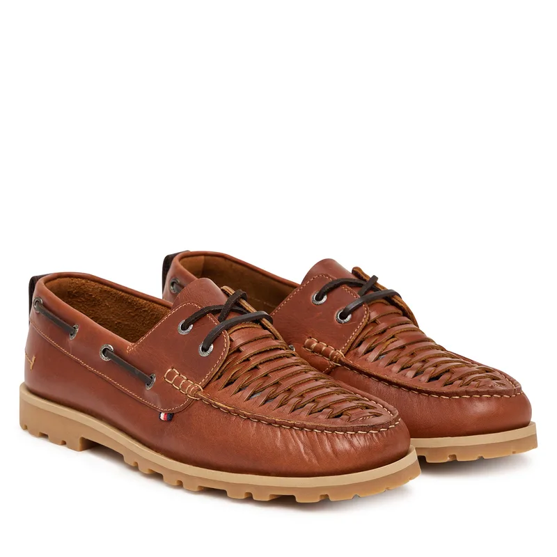 Κλειστά παπούτσια Tommy Hilfiger Hilfiger Braided Lth Boat Shoe FM0FM05892 Καφέ